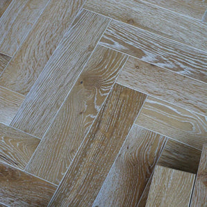 Oxford Herringbone Smoked White Oak Wood Flooring 14 x 90 x 450 (mm)