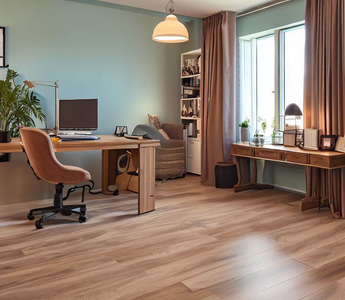 Laminate flooring in a home office