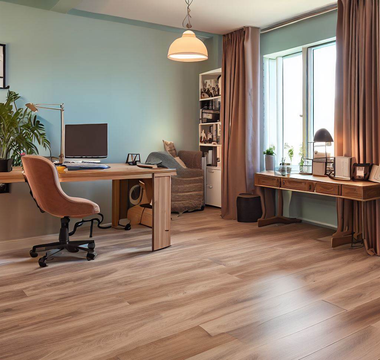 Laminate flooring in a home office