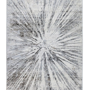 Abstract Burst Grey Rug