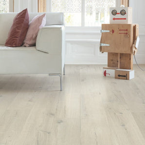 Quick Step Alpha Bloom Cotton Oak White Blush LVT Flooring AVMPU40200 - SAMPLE