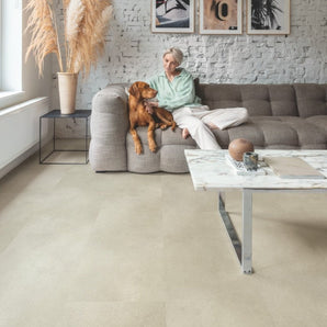 Quick Step Alpha Illume Sandstone Concrete LVT Flooring AVMTU40274 - SAMPLE