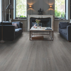 Quick Step Alpha Blos Silk Oak Dark Grey LVT Flooring AVSPU40060 - SAMPLE