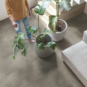 Quick Step Alpha Illume Cloudy Concrete LVT Flooring AVMTU40273 - SAMPLE